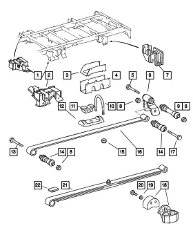 05128557aa Mopar Genuine Spring Shackle Bracket Rear 5128557aa