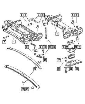 05139187aa Mopar Genuine Suspension Plate Right 5139187aa