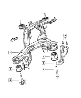 Mopar 05171207aa Genuine Cross-member Isolator 5171207aa