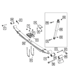 06510717aa Mopar Genuine U-bolt 6510717aa