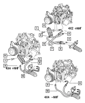 52106416ac Mopar Genuine Power Steering Hose And Cooler