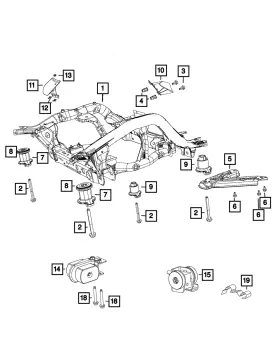 52124642ab Mopar Genuine Cross-member Bracket Right