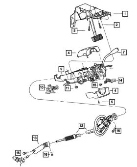 55057335ac Mopar Genuine Steering Column Intermediate Shaft