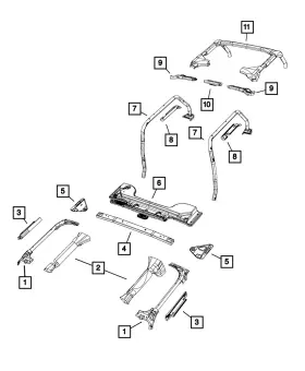 55395481ak Mopar Genuine Sport Bar -