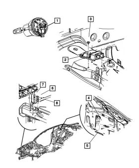 5ly53xdvag Mopar Genuine Steering Column Module