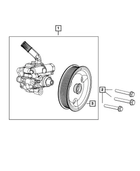 Mopar 68068641ab Genuine Power Steering Pump