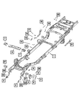 68145458ac Mopar Genuine Stabilizer Bar - Bracket