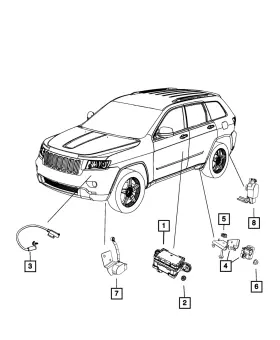 68164093ab Mopar Genuine Ride Height Sensor Left Front