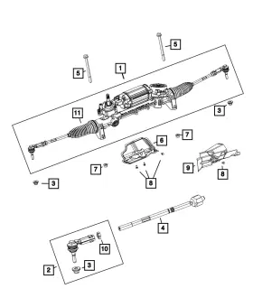 68184560aa Mopar Genuine Steering Gear Boot Kit