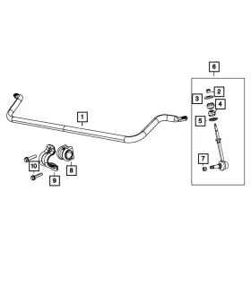 68209833ab Mopar Genuine Stabilizer Bar Bushing Retainer