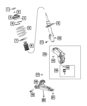 68210238ag Mopar Genuine Lower Control Arm Right