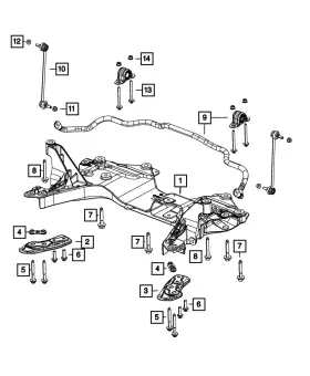 68243406aa Mopar Genuine Cross-member Bracket Right