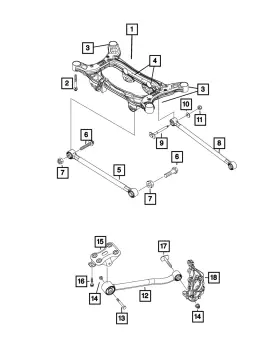 68309199aa Mopar Genuine Suspension Guide Rod