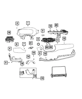 68322351ab Mopar Genuine Shroud Bracket