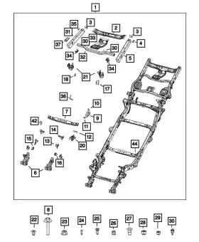 68355344aa Mopar Genuine Track Bar Bracket 68355344aa Mopar Genuine Track Bar Bracket