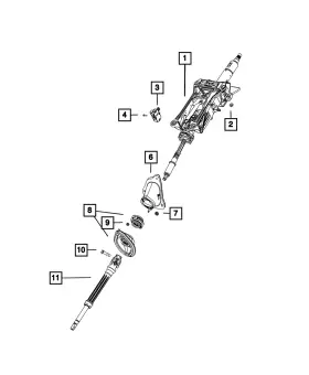 68408233ab Mopar Genuine Steering Column Intermediate Shaft Lower
