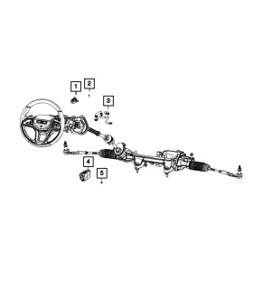 68414987ae Mopar Genuine Steering Column Module