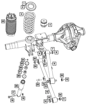68443389ab Mopar Genuine Spring Isolator