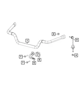 68455364ab Mopar Genuine Stabilizer Bar Bushing Retainer Left Hand