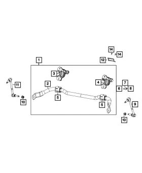 68460775aa Mopar Genuine Stabilizer Bar Bracket 68460775aa Mopar Genuine Stabilizer Bar Bracket