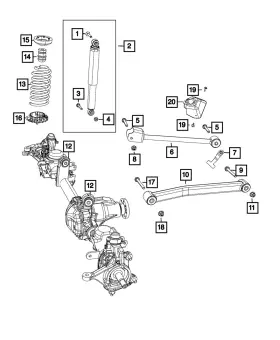 68466077aa Mopar Genuine Spring Isolator Lower Left