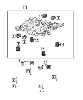 Mopar 68549850ab Genuine Cradle Isolator