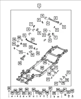68638983aa Mopar Genuine Track Bar Bracket Left