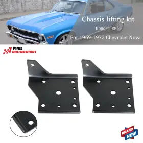 K00041-eb Munirater For 1969-72 Nova 68-69 Camaro Multi Leaf Spring Shock Plate Bracket Kit With Studs