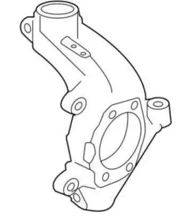 400156ra0a Nissan 2021-2024 Rogue Driver Left Front Spindle Knuckle With Hub Oem