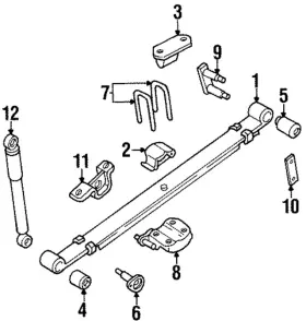 Nissan 55247-31g00 Genuine U-bolt