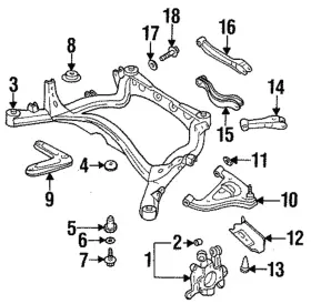 55424-33p00 Nissan Genuine Suspension Cross-member Bolt