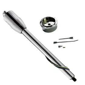 51830-mt-c Partner Motors Gm 30 Inch Tilt Manual Steering Column With 9 Hole Adapter No Key For Hot Rod Chrome