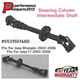 Performanceautoparts2012 55315014ad Steering Column Intermediate Shaft New Fits Jeep Wrangler Tj 2002-06