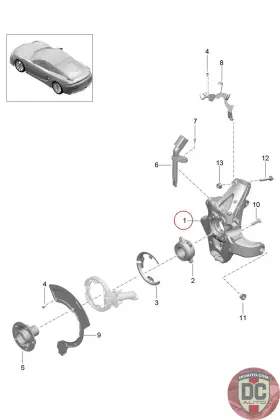 98133111281 Porsche 2016 Cayman Gt4 Right/passenger Rear Wheel Carrier