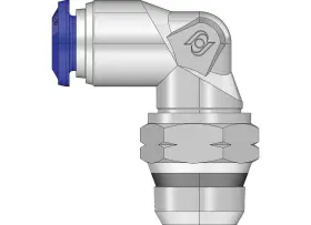 88-90005 Readylift Suspension / Logiq Air For 1/4 Inch Ptc X Npt Nickel Plated Self Seal Elbow Fitting