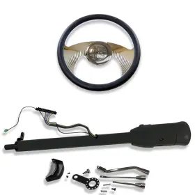 Rsrs2750a905600 Rodspeedracing 9-hole 14 Inch Wing Style Wheel Flamed Horn Button 32 Black Auto Steering Columnkit