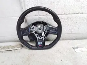 235.su1w21 Subaru 2021 Wrx Black Leather Gloss Trim Steering Wheel Flat Bottom Oem
