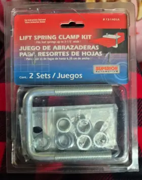 13-1401a Superior Lift Spring Clamp Kit Fits Leaf Springs Up To 2-1/2 Inch Wide