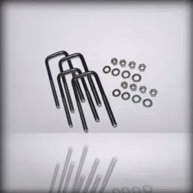 10464 Superlift Suspension Realtruck For - U-bolt Kit Square U-bolts 9/16 X 2-1/2