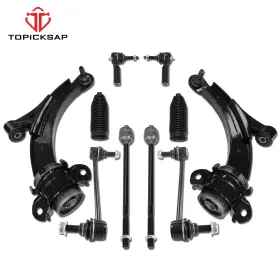 K80899 Topicksap 10pcs Complete Front Suspension Kit For 2010 Ford Mustang Control Arms Tie Rods