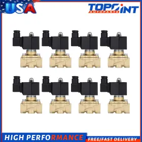 To843245p01 Topoint-autoparts 3/4 Inch Npt Set Of 8 24v Air Ride Suspension Valve Brass Electric Solenoid N/c