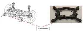 51206-0e082 Toyota 512060e082 2014-2023 Highlander Rear Suspension Crossmember K-frame Oem