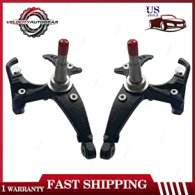 103-9809 Velocity Auto Gear Disc Brake Stock Spindles Steering Knuckles For 79-87 Gm A- G-body 82-97 S10 S15