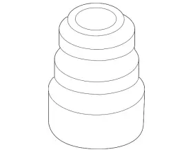 5qf-412-303 Volkswagen Genuine Strut Bumper