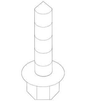 Volkswagen N-910-964-01 Genuine Suspension Cross-member Mount Bolt