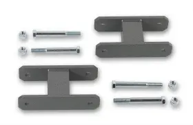 Warrior Products 634146011202 Leaf Spring Shackles Steel Gray Hammertone Powdercoated 1.5 Inch Lift Kit