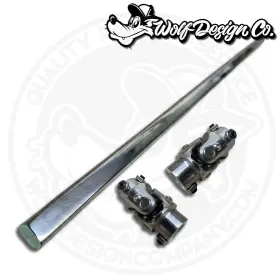 148s-34ddx3436s-34dd36l34dd Wdco 1973-1987 Squarebody C10 Column And Rack Steering Kit Stainless U-joints W Shaft