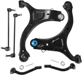 K621685 X Autohaux 6pc Suspension Kit Lower Control Arms Ball Joints For 2007-2012 Hyundai Santa Fe