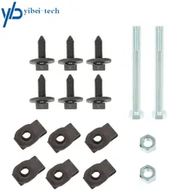 Yi217483t Yibei-tech 16pc Front Leaf Spring Bracket Mounting Eye Bolts J-clips For Camaro Firebird