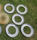 Lot Of 7 Vintage Stainless +tin Beauty Rings For 16" Wheels Set 4 Trim Rims Used. Price: $139.00.